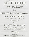 Baillot, Rode & Kreutzer, Méthode de violon, page de titre, KBR, Musique, 9 B/2003/228 Mus.