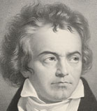 Beethoven, par Charles Baugniet, Fonds Fétis, KBR, Estampes, S. II 8349 XVIII no. 18