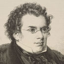 Franz Schubert, grav. sur bois par Krüll et Michael, KBR, Estampes, S. II 76289